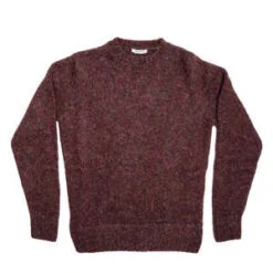 3SixteenAlpaca Crewneck Sweater - Bordeaux