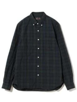 Beams PlusB.D. Indigo Yarn Tartan Check - INDIGO BLACK WATCH