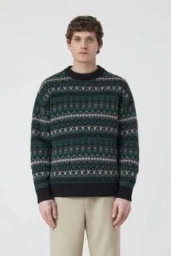 ClosedFair-Isle Jumper - Fern Green