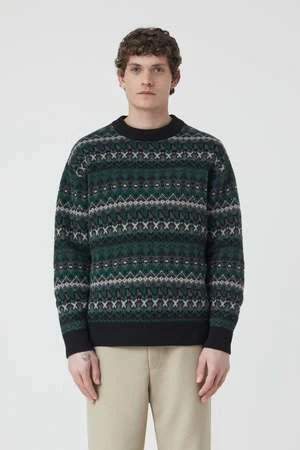 ClosedFair-Isle Jumper - Fern Green 3 ClosedFair-Isle Jumper - Fern Green