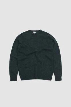 SunspelLambswool Crew Neck - Peacock