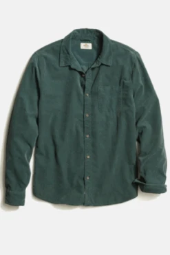 Marine LayerLightweight Cord Shirt - Bistro Green
