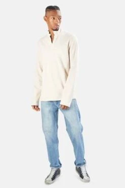 Blue&CreamPop Collar Pullover - Oatmeal Heather -Garmentory Shop Pop Collar Pullover Oatmeal Heather 20220811124824 2