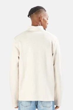 Blue&CreamPop Collar Pullover - Oatmeal Heather -Garmentory Shop Pop Collar Pullover Oatmeal Heather 20220811124824