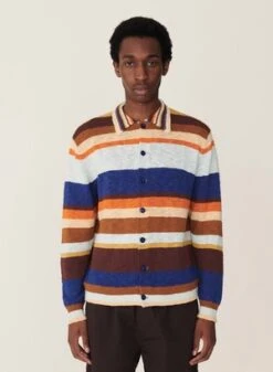 YMCRat Pack Stripe Cotton Slub Cardigan - Multi