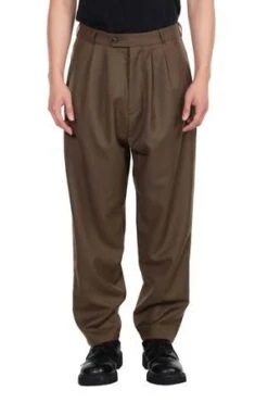 LownnTwo Pleated Pants Cropped V2 - Brown